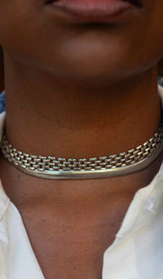 Gilded Line | Silver Choker