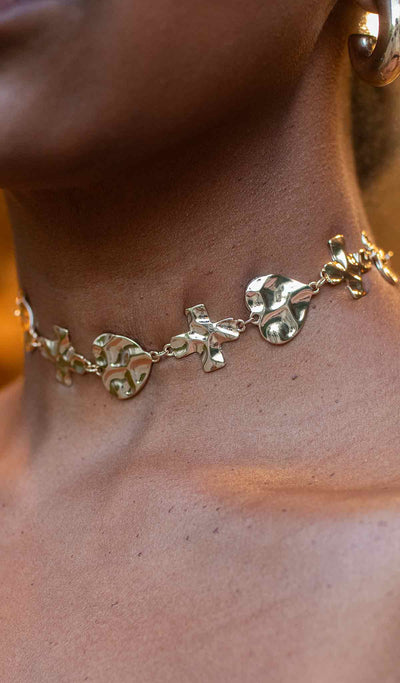 Peace & Love | Gold Choker