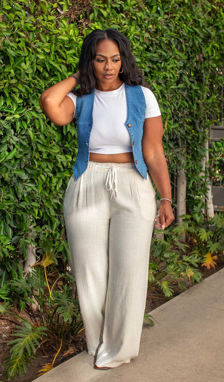 Pretty Woman  | Linen Blend Trousers