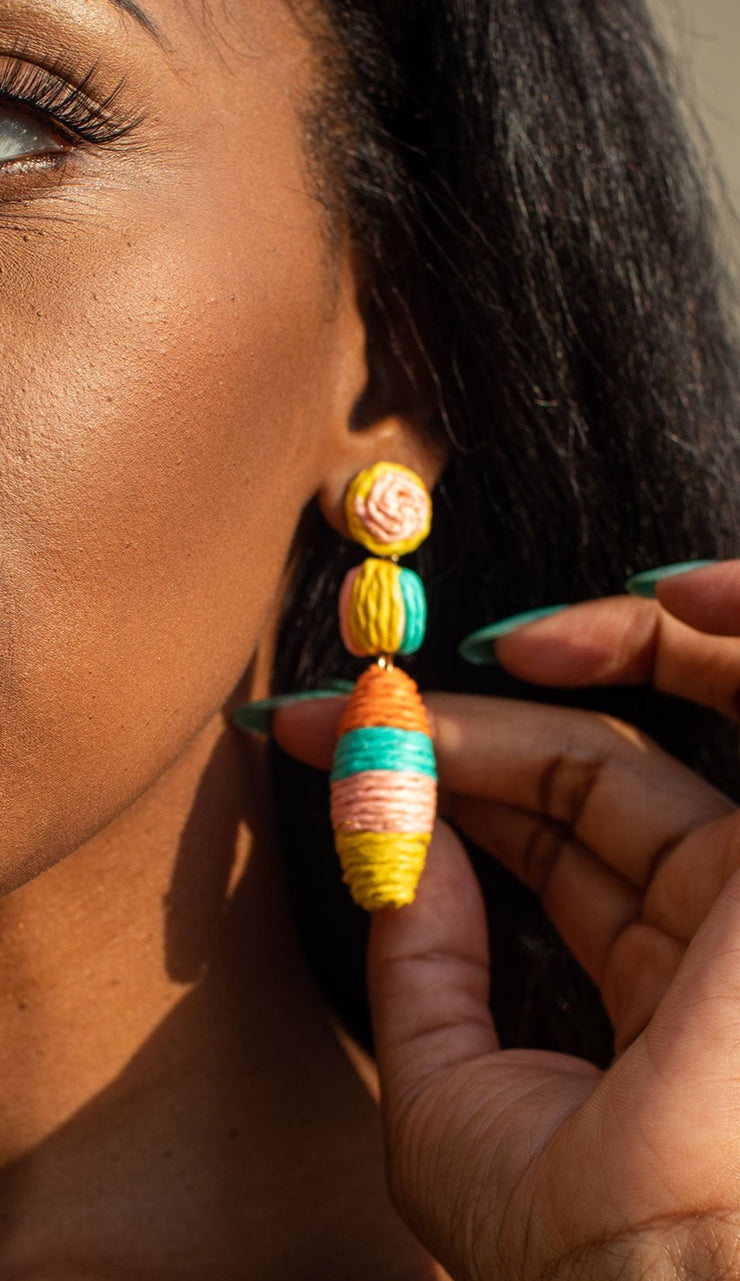 Her Way  | Multi color drop earrings