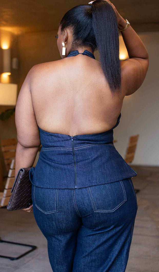 Icon | Denim Halter Pant Set (PRE-ORDER APPROX SHIP 11.10.25)