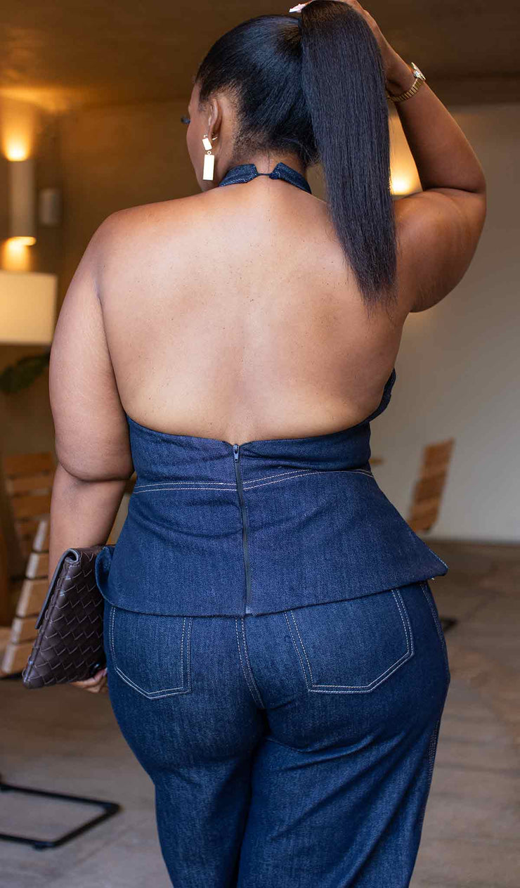 Icon | Denim Halter Pant Set (PRE-ORDER APPROX SHIP 11.17.25)
