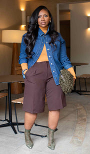 Autumn Stroll  | Chocolate Knee Shorts