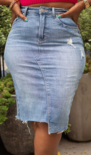 Time and Place  | Denim Pencil Skirt