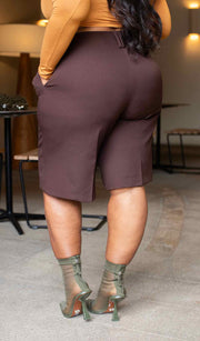 Autumn Stroll  | Chocolate Knee Shorts
