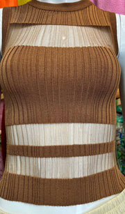 Sheer Intentions | Mesh Panel Tank Top