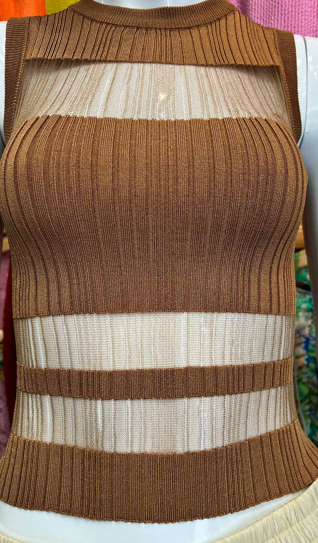 Sheer Intentions | Mesh Panel Tank Top