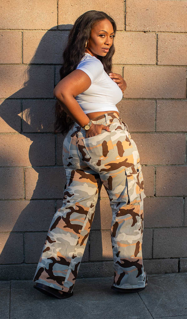 Jeans & Bottoms – Tagged Wide leg army fatigue pants– Newd Style
