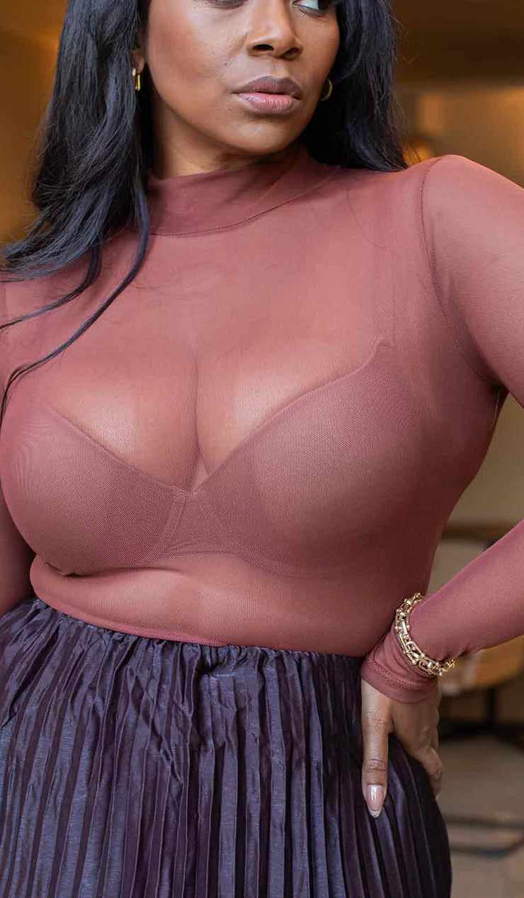 Simply Meshed | Long Sleeve Bodysuit