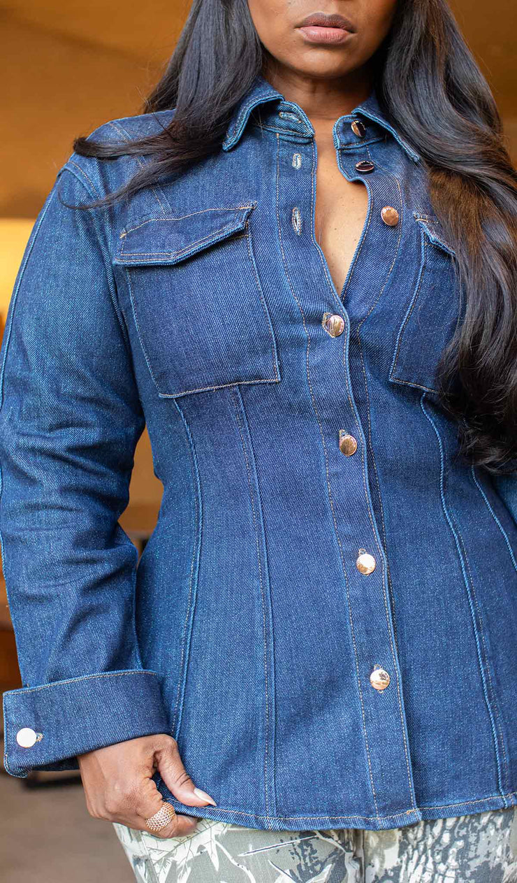 Fine Line | Denim Button Up Shirt