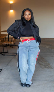 Not So Regular | Denim Track Pants