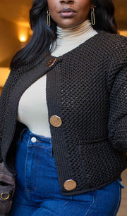 Mocha | Chunky Cardigan Sweater