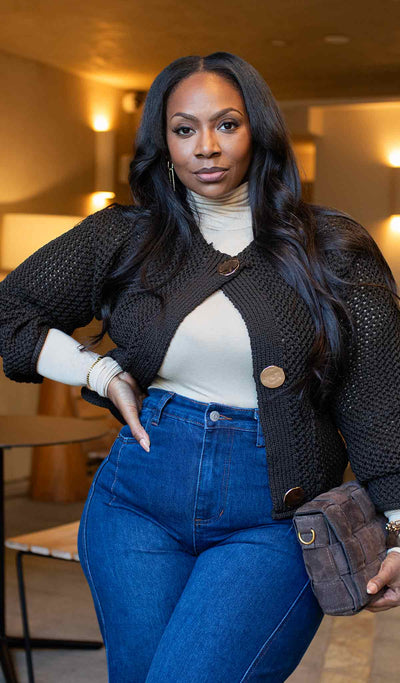 Mocha | Chunky Cardigan Sweater