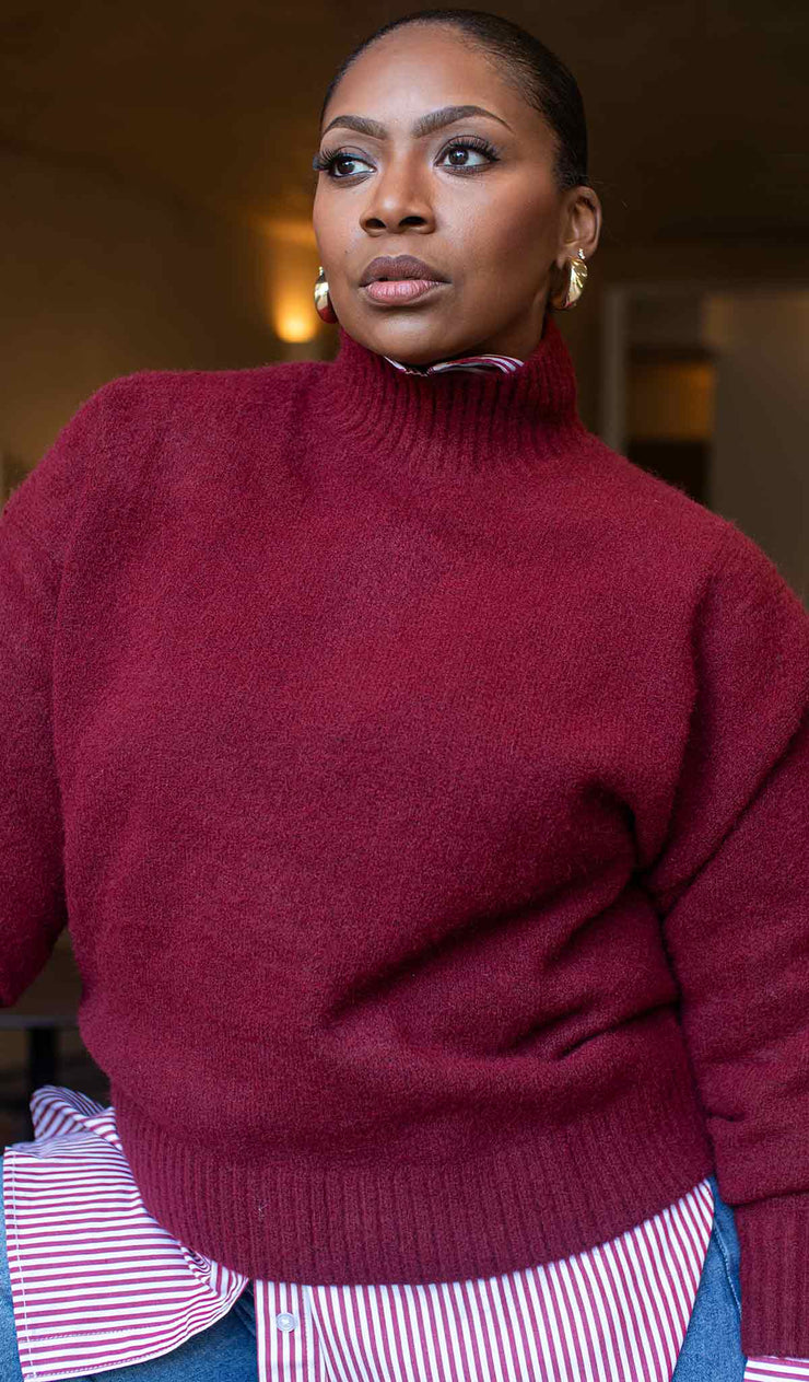 Ruby Rana Sweaters Ruby Rest | High Neck Sweater – Newd Style