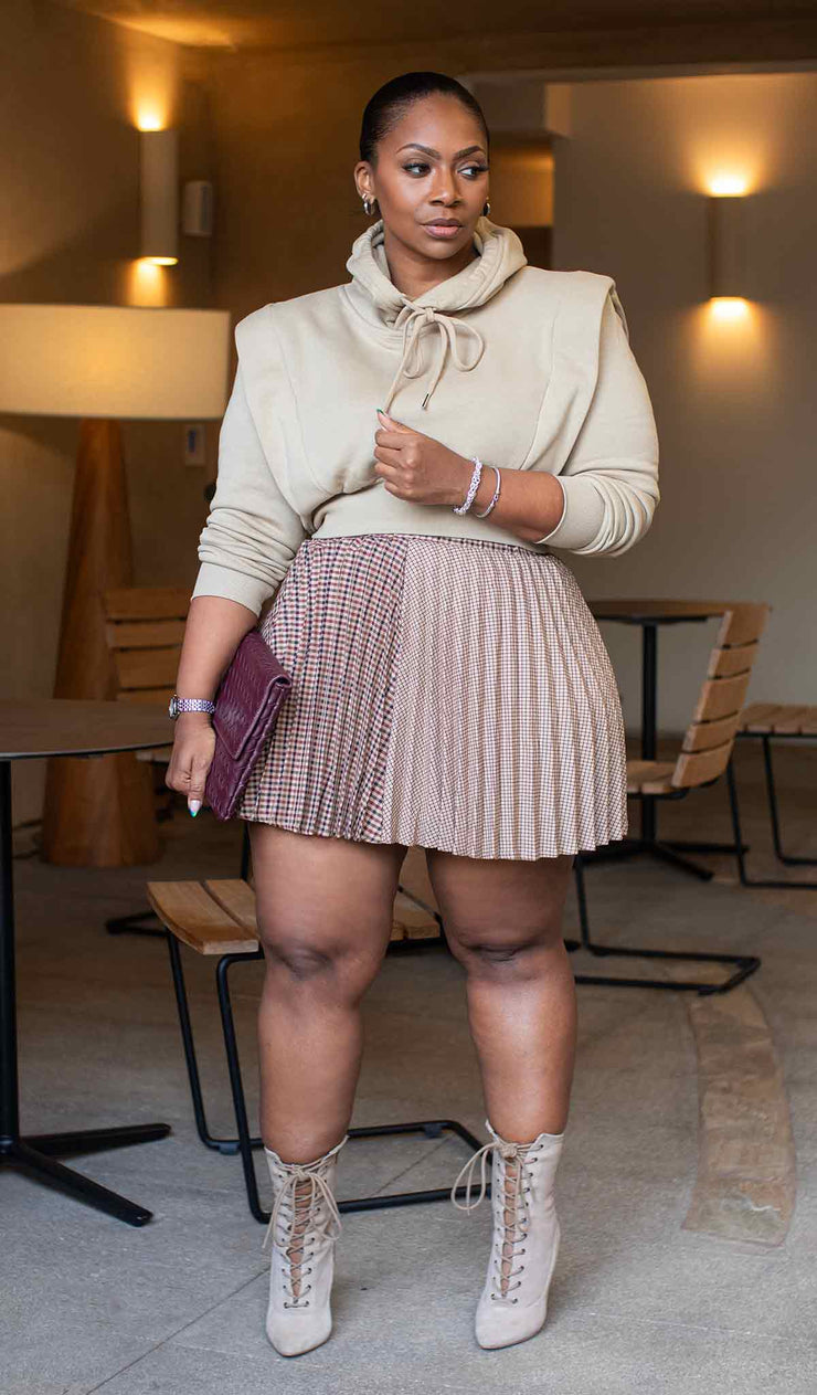 Two-Tone Prep | Pleated Mini Skirt