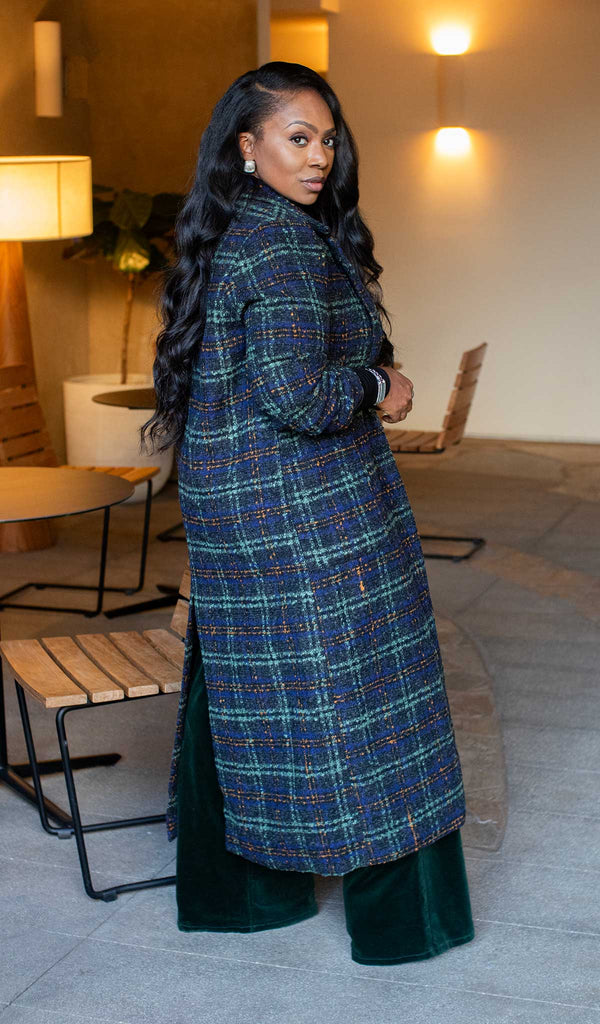 Winter Class Plaid Coat Newd Style