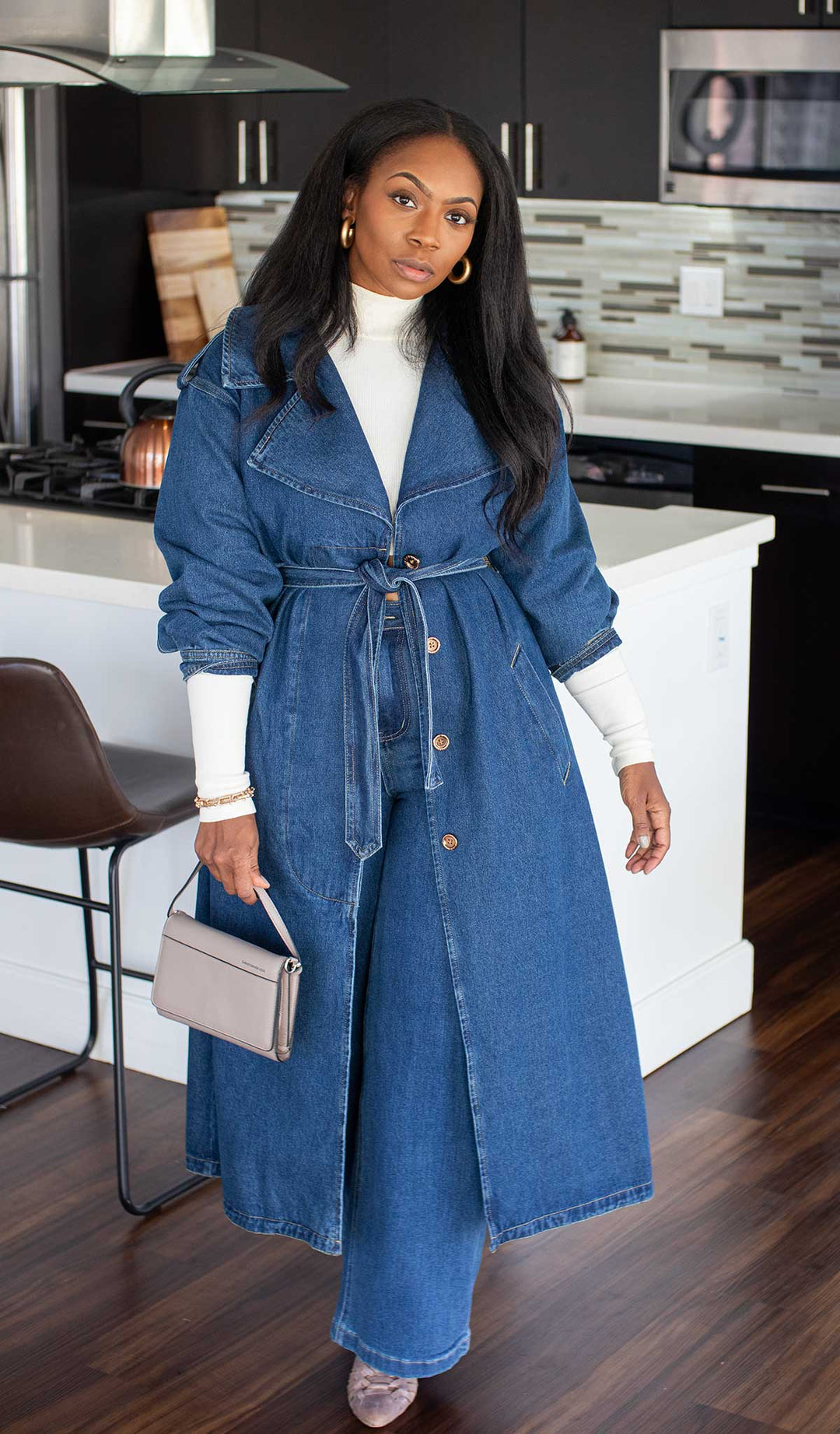 Denim Couture |Trench Coat Set – Newd Style