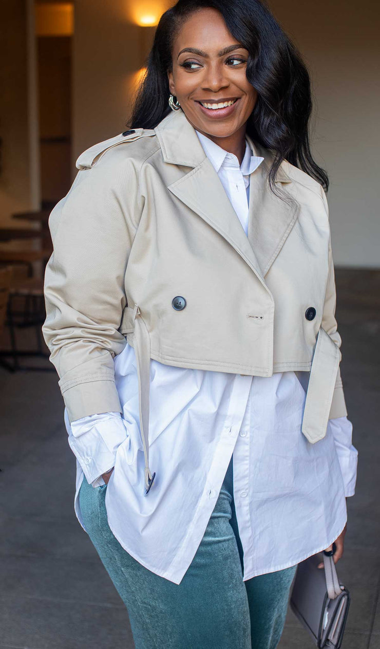 Urban Edge | Cropped Trench Jacket