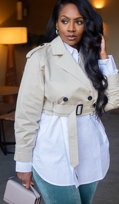 Urban Edge | Cropped Trench Jacket