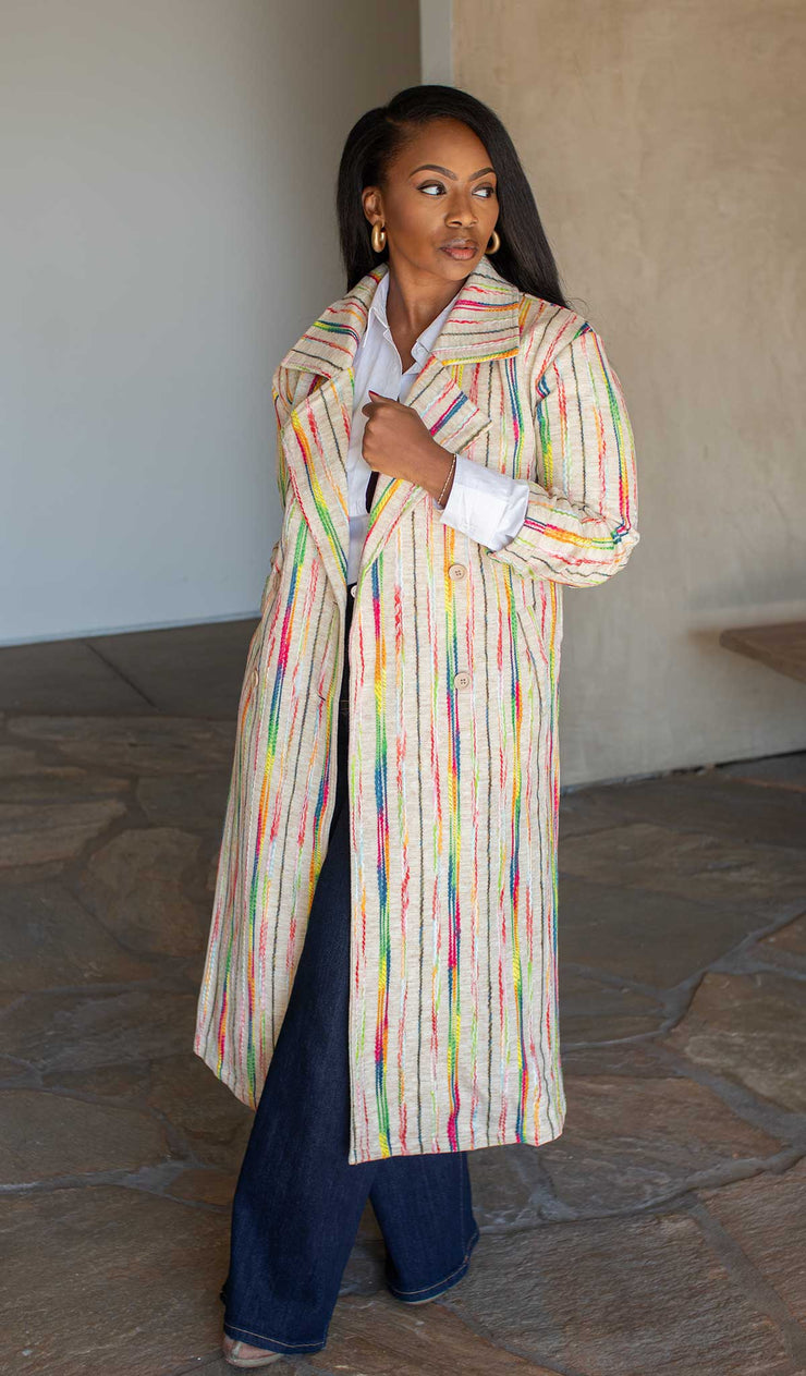 Multi Color Jacket Vivid | Midi multi Color Jacket – Newd Style