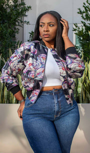 Blossom |  Floral Bomber Jacket