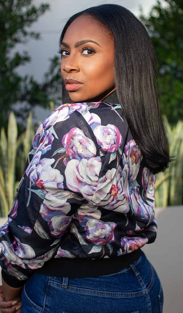 Blossom |  Floral Bomber Jacket