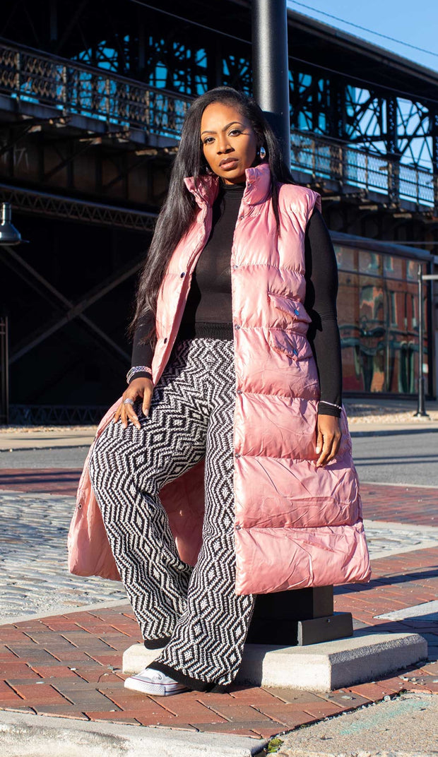 Pretty in Pink |  Long Puff Vest
