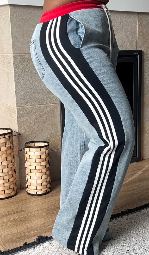 Not So Regular | Denim Track Pants