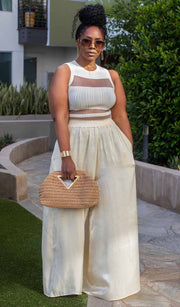Shimmer |  Wide-leg pants