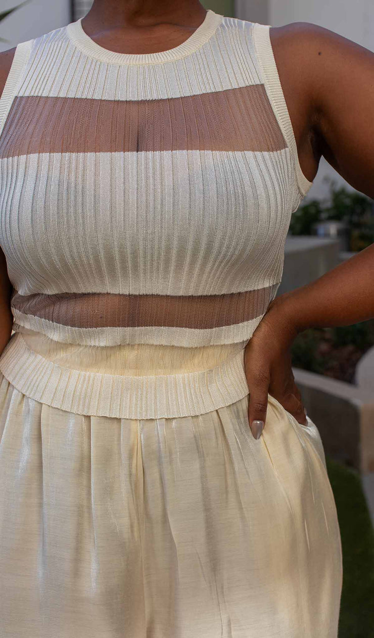 Sheer Intentions | Mesh Panel Tank Top