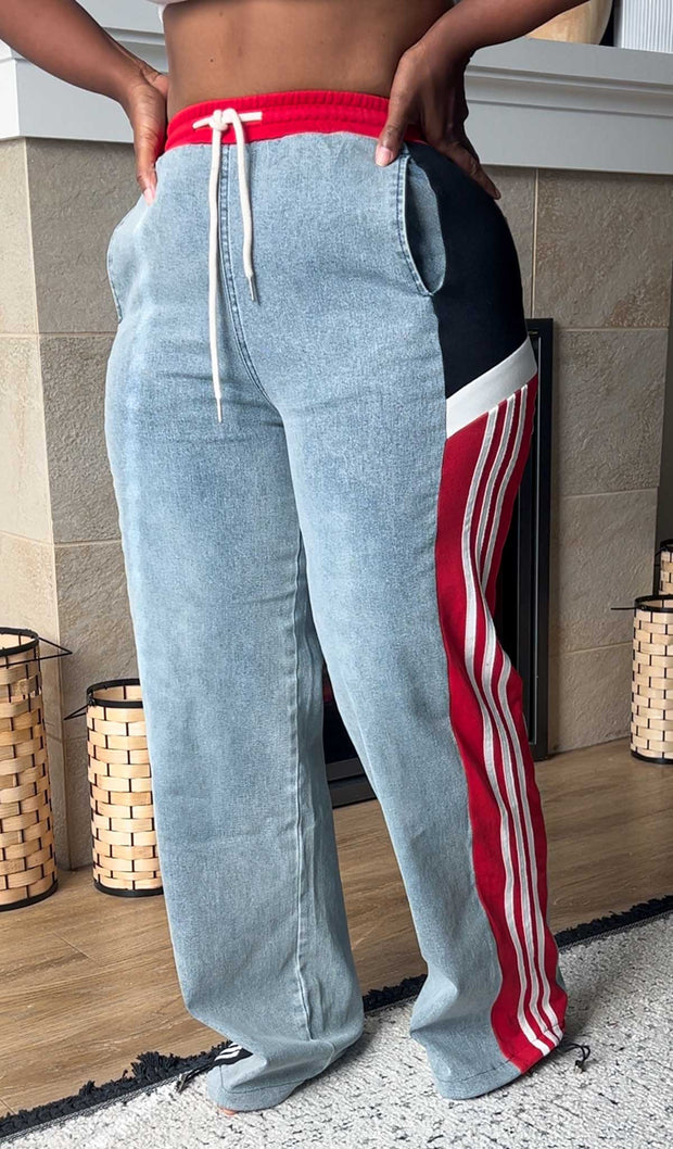 Not So Regular | Denim Track Pants