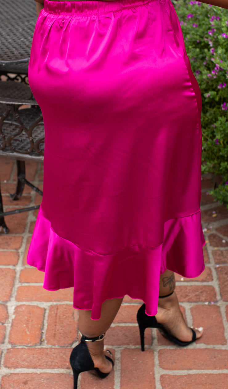 Bougainvillea | Ruffle Hem Skirt