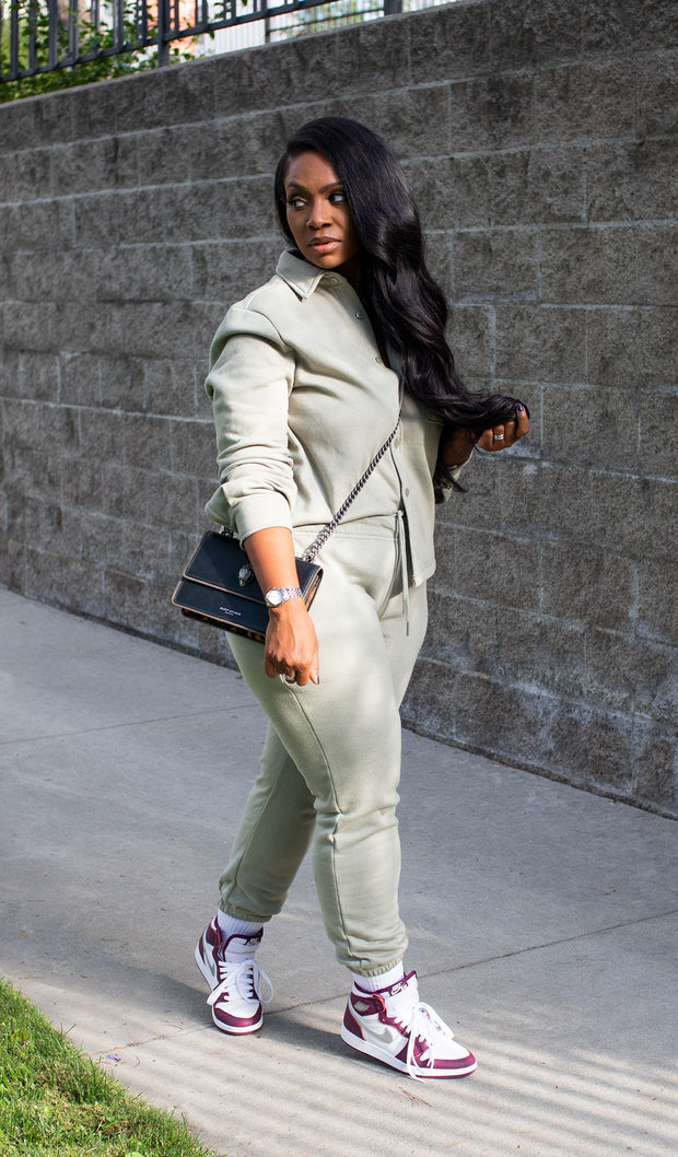 Chill Out | Button up Sweatsuit