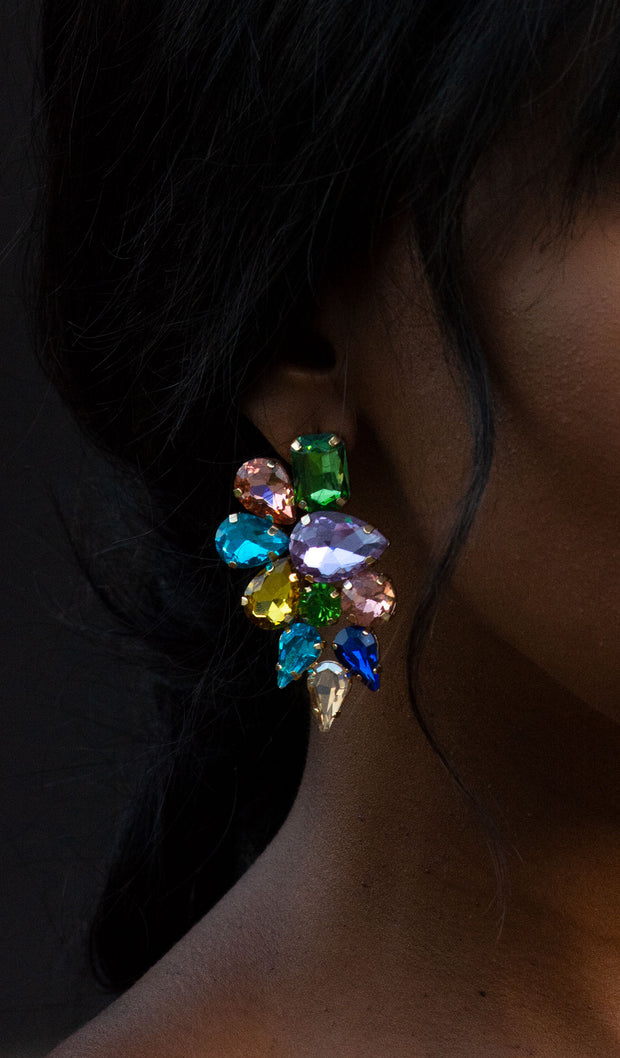 Michelle | Gem Cluster Earrings
