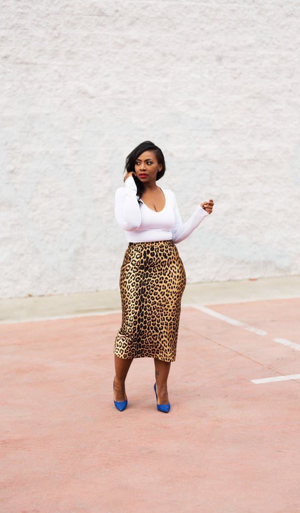 Untamed | Leopard Print Pencil Skirt