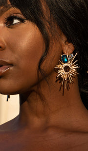 Star  | Gold Embellished Earrings